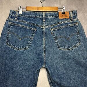 Vintage Levis Mens 545 Loose Fit Blue Jeans size 36 to 38x36 Cotton Denim Pants